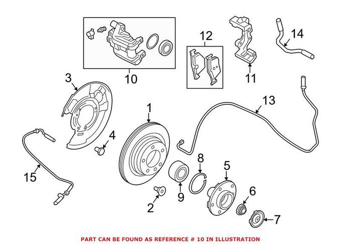 BMW Disc Brake Caliper - Rear Driver Left 34216850857